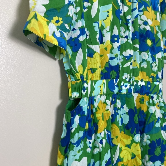 Walter Baker Kasey Dress Floral Mini Ruffle Hem Short Sleeves Size XL - Picture 5 of 16